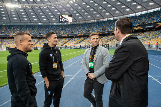 Eric Larsson, Marcus Antonsson of Malmö FF in conversation