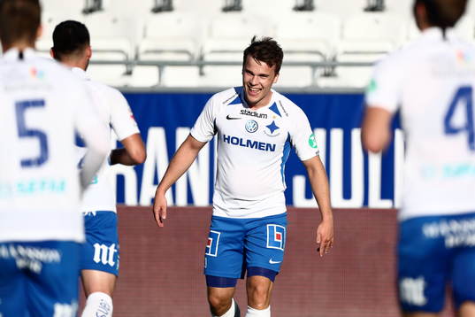 IFK Norrköpings Simon Skrabb jublar