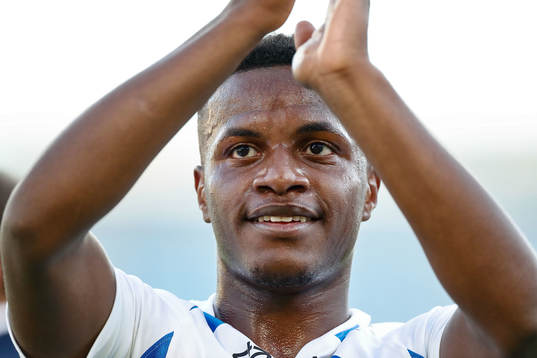 IFK Norrköpings Manasse Kusu jublar