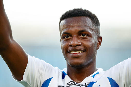 IFK Norrköpings Manasse Kusu jublar