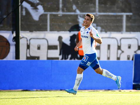IFK Norrköpings Simon Skrabb jublar