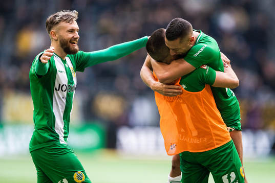 Hammarbys Simon Sandberg, Vladimir Rodic och Alexander