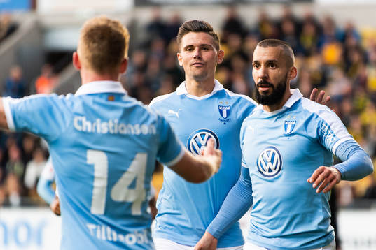 Malmö FFs Anders Christiansen, Marcus Antonsson och