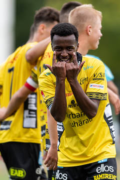 Elfsborgs Awil Hassan jublar efter 1-0