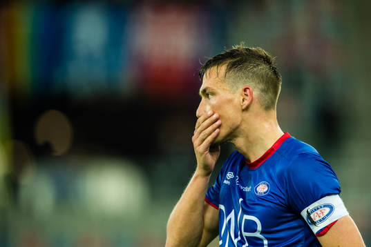 Johan Lædre Bjørdal of Vålerenga looks dejected