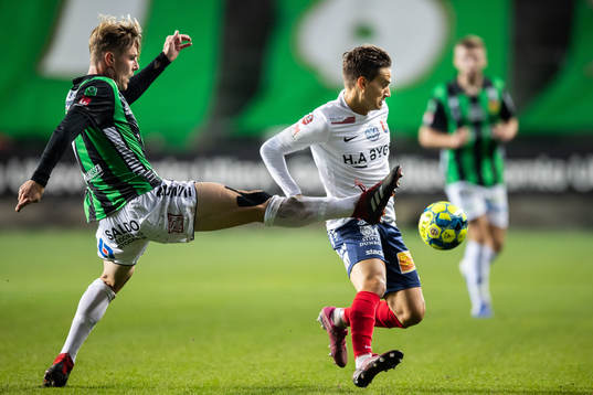 GAIS Marcus Bergholtz och Örgrytes Amin Affane