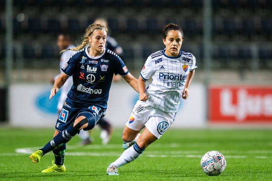 Linköpings Filippa Angeldal och Djurgårdens Malin Diaz Pettersson
