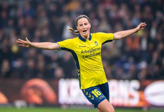 [DK=20190926: Nicoline Sørensen (16), Brøndby IF, jubler