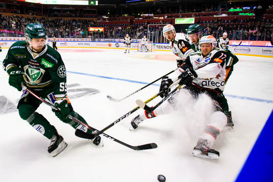 Färjestads Linus Johansson och Per Åslund