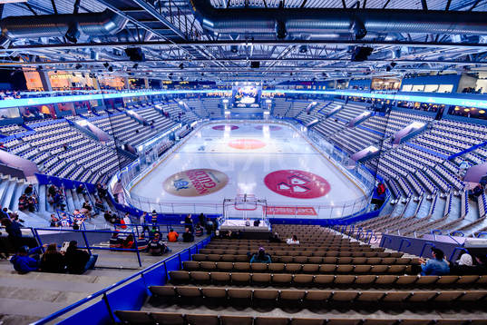 Generell interiör vy från Vida arena före