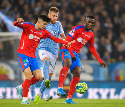 Helsingborgs Armin Gigovic och Mamudu Moro