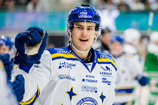 Leksands Sebastian Wännström jublar