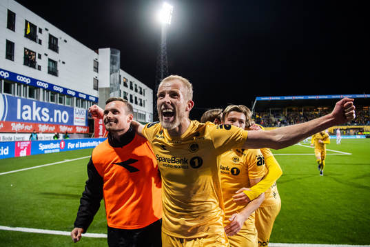  Vegard Leikvoll Moberg of Bodø/Glimt celebrates after 3-0