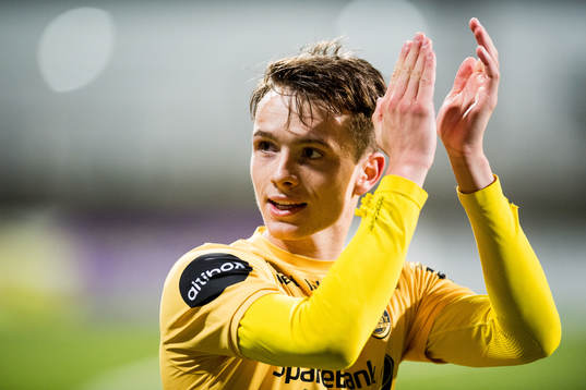 Håkon Evjen of Bodø/Glimt celebrates