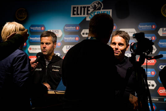 Kjetil Knutsen, head coach of Bodø/Glimt, and Simo Valakari, head coach of Tromsø,
