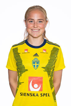 Ebba Wieder i U23-landslaget poserar för ett porträtt den 1 september 2019 i Stockholm.