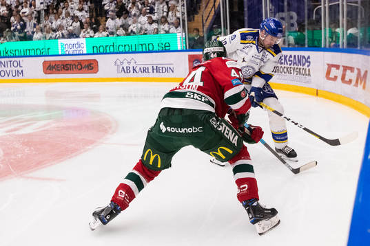 Leksands Johan Fransson och Frölundas Jacob Peterson