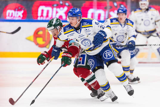 Frölundas Joel Mustonen och Leksands David Rundqvist