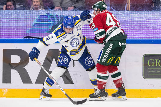 Leksands David Rundqvist och Frölundas Rhett Rakhshani