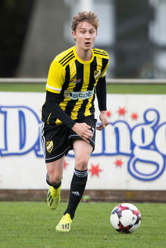 IFK Hässleholms Lucas Johnsson i matchen i division 2 mellan Bromölla och IFK Hässleholm i Bromölla 5 oktober 2019.  
