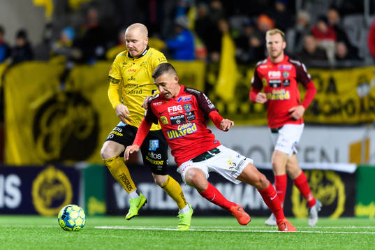 Falkenbergs John Björkengren och Elfsborgs Simon Lundevall