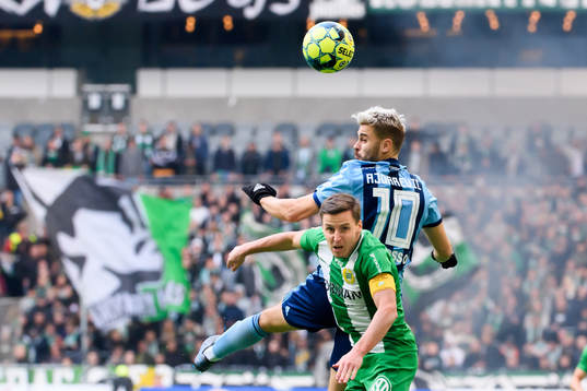 Nickduell mellan Hammarbys Jeppe Andersen och Djurgårdens