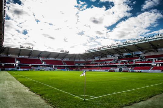 Generell vy över Guldfågeln Arena
