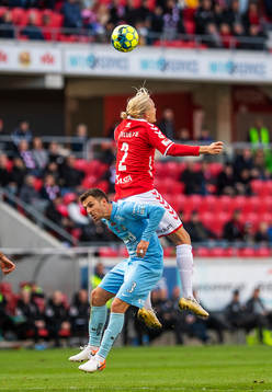 Kalmars Henrik Löfkvist och AFC Eskilstunas Kadir Hodzic