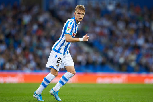 Martin Ødegaard of Real Sociedad react of Getafe CF