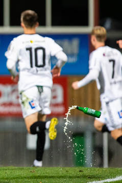 En flaska på planen