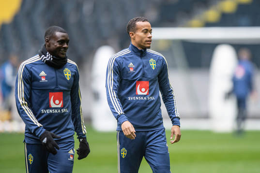 Ken Sema and Robin Quaison of the Swedish national football team