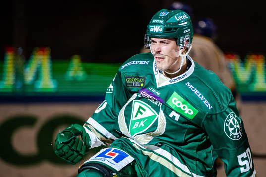 Färjestads Sebastian Erixon jublar