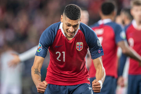 Bjørn Maars Johnsen of Norway celebrates