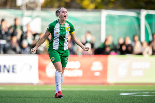 Hammarbys Emma Jansson jublar