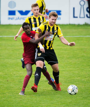 IFK Hässleholms Mattias Jönsson i matchen i division 2 mellan IFK Hässleholm och Råslätt i Hässleholm 12 oktober 2019.  
