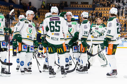 Färjestads Johan Ivarsson, Gustav Rydahl, Jonathon Blum,