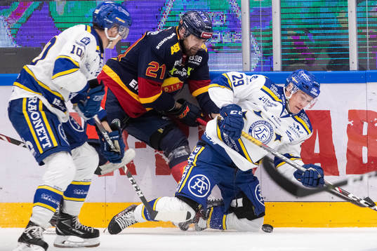 Leksands David Rundqvist och Djurgårdens Patrik Berglund