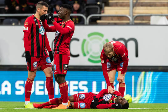 Östersunds Kalpi Wilfried Ouattara ligger ner
