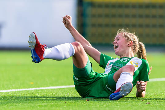 Hammarbys Hanna Lundkvist jublar