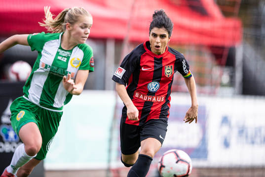 Hammarbys Hanna Lundkvist och Brommapojkarnas  Aisha Faiqi