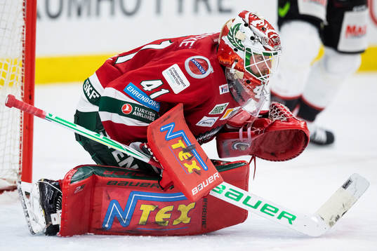 Frölundas målvakt Niklas Rubin