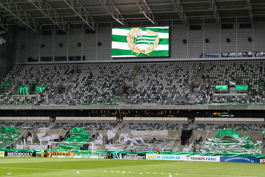 Generell vy över norra läktaren på Tele2 Arena