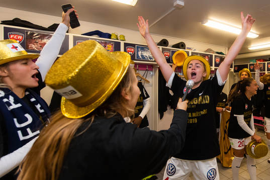 Rosengårds Glodis Perla Viggosdottir jublar i