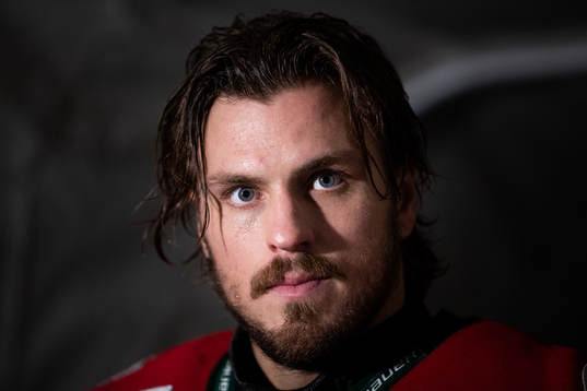 Frölundas Sebastian Stålberg innan ishockeymatchen i SHL