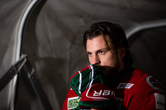 Frölundas Sebastian Stålberg innan ishockeymatchen i SHL