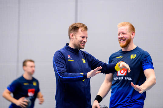 Förbundskapten Kristjan Andresson och Jim Gottfridsson