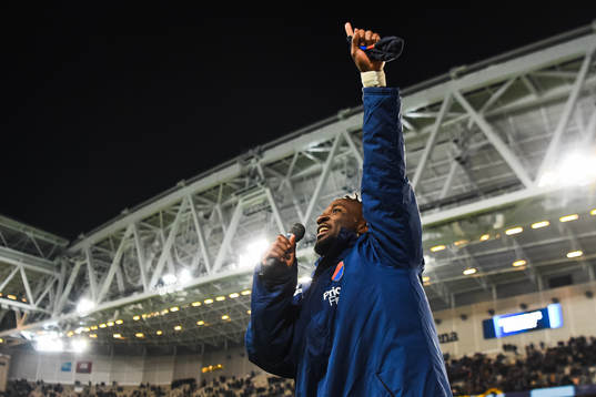 Djurgårdens Mohamed Buya Turay jublar