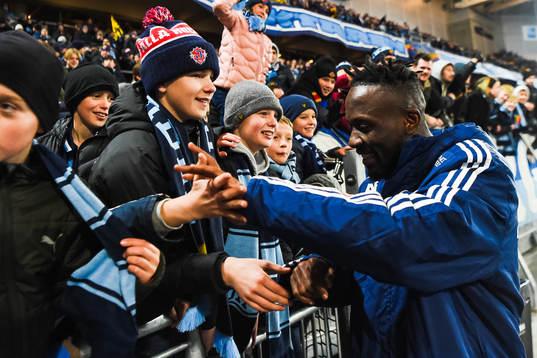 Djurgårdens Mohamed Buya Turay jublar