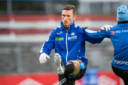 Daniel Edvardsen of Sandnes Ulf ahead of the OBOS-ligaen football match between Kongsvinger and Sandnes Ulf on November 2, 2019 in Kongsvinger.