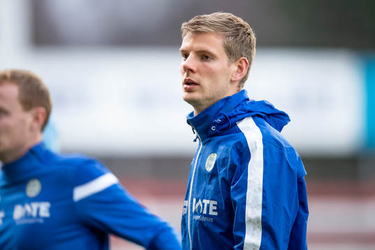Ari Mohr Jónsson of Sandnes Ulf ahead of the OBOS-ligaen football match between Kongsvinger and Sandnes Ulf on November 2, 2019 in Kongsvinger.